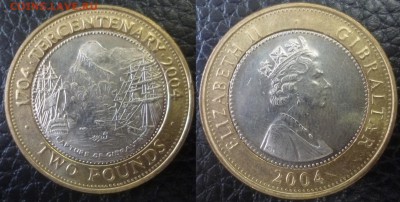 Иностранные Биметалл, Спорт, 25 р, Наборы МНОГО МНОГО!!! - Гибралтар 2 фунта Парусники.JPG