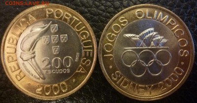 Иностранные Биметалл, Спорт, 25 р, Наборы МНОГО МНОГО!!! - Португалия 200 эскудо Олимпиада  Сидней.JPG