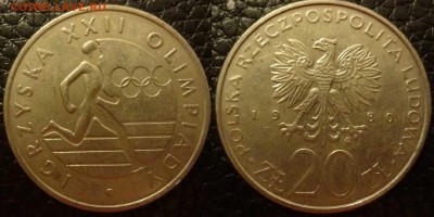 Иностранные Биметалл, Спорт, 25 р, Наборы МНОГО МНОГО!!! - Польша 20 злотых Олимпиада 1980