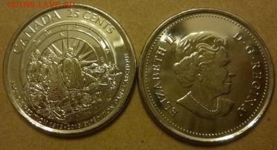Иностранные Биметалл, Спорт, 25 р, Наборы МНОГО МНОГО!!! - Канада 25 центов Эскимосы глянцевые.JPG