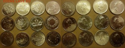 Иностранные Биметалл, Спорт, 25 р, Наборы МНОГО МНОГО!!! - Канада набор 25 центов Миллениум 2000.JPG