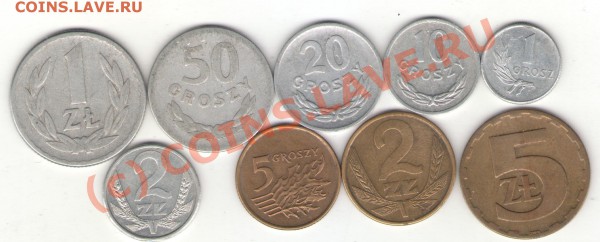 Польша 9 монет до 01.04.2010 в 23.00 мск - poland