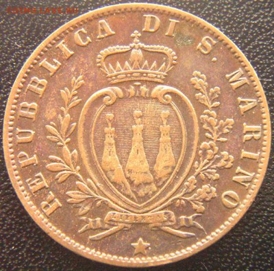 Сан-Марино_5 чентезимо 1894; до 20.07_22.14мск - 7999
