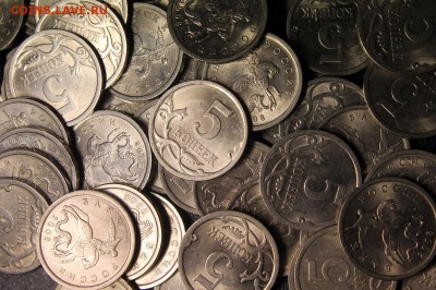 5 копеек 2008 м (100 монет) + 2008 сп (100 монет) - 5 коп 2008 сп - 100 монет