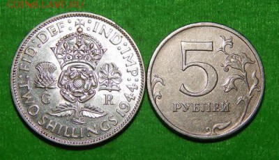 2 шиллинга 1944 г. Серебро. Великобритания. до 24.07 - 2 шиллинга 1944 2