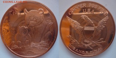 ДК США 1 унция меди Панды 28.07 - P1080667.JPG