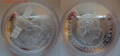 ДК Ниуэ 5 долларов Космос 2014 Союз Аполло 28.07 22.00 - P1080679.JPG