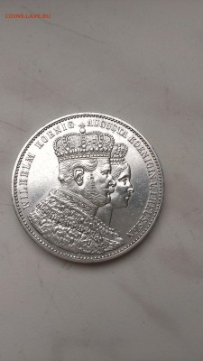 Пруссия 1 ТАЛЕР свадьба 1861 год С РУБЛЯ!ОТЛИЧНОЕ СОСТОЯНИЕ! - KFdZAl2ovB4