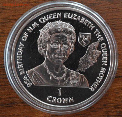 1 крона 95-ие королевы Елизаветы о.Мэн. 24.07 - 22,00 - 1 крона 95-ие королевы Елизаветы о.Мэн.JPG