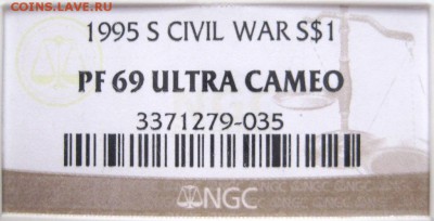 1 доллар, США,, 100летие гражданской войны NGC до 27.07 - IMG_0406.JPG