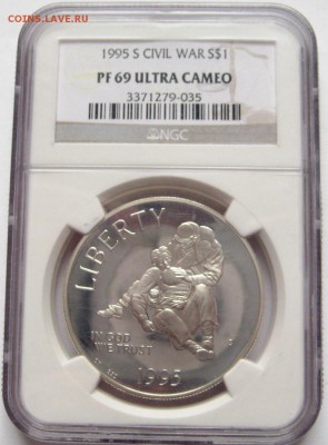 1 доллар, США,, 100летие гражданской войны NGC до 27.07 - IMG_0405.JPG