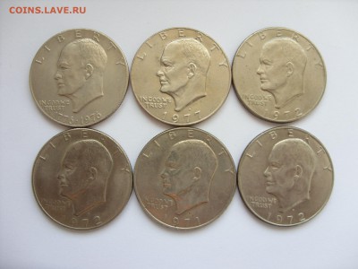 6 однодолларовых монет США 1971-77. - 1 dollar USA - 2.JPG