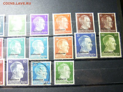 МАРКИ 3 Рейх  оккупация надпечатки на Гитлере -OSTLAND - P1930971.JPG