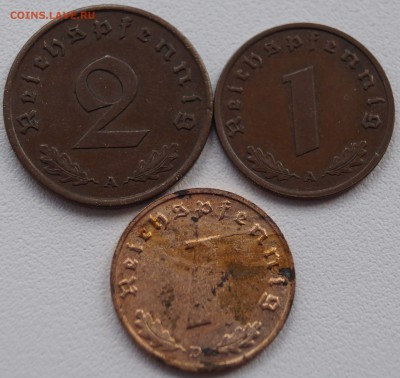 1 и 2 пфеннинга 1938 А + бонус 29.07.2014 в 22:00 - 1и2 пфеннига1938_1.JPG