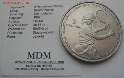 2х5 $ НИУЭ 1987 Штеффи Граф Борис Беккер до 28.07 - Ниуэ 5 дол Граф набор