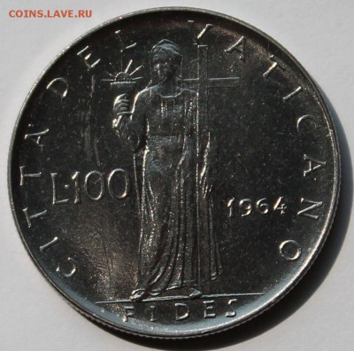 Ватикан. 100 лир 1964. Тираж - 60 000. - 2