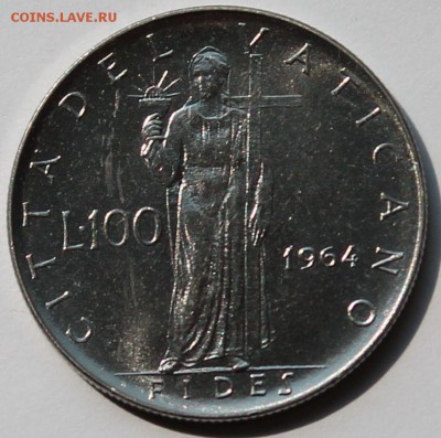 Ватикан. 100 лир 1964. Тираж - 60 000. - 1