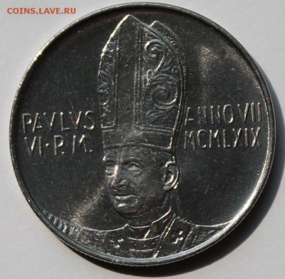 Ватикан. 100 лир 1969. Тираж - 100 000. - 4