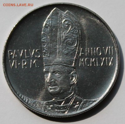 Ватикан. 100 лир 1969. Тираж - 100 000. - 3
