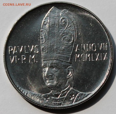 Ватикан. 50 лир 1969. Тираж - 100 000. - 3