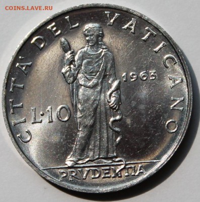 Ватикан. 10 лир 1963. Тираж - 60 000. - 2