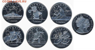 Остров Мэн набор Олимпиада в Лондоне,6 монет, 2012 г Фикс - Остров Мэн Олимпиада в Лондоне,6 монет