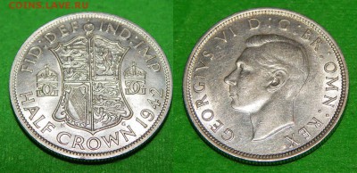 2 кроны 1942 г. Серебро. Великобритания. до 30.07 (среда) - Пол кроны 1942 Англия 1