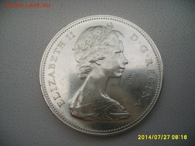 КАНАДА,1 доллар 1966г(КАНОЭ,вес 23,33г)!до29.07 - S6001154.JPG