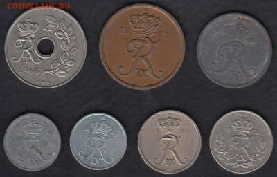 Дания 1 - 25 эре 1954-1971 до 29.07.2014 22-00 - Дания подборка р