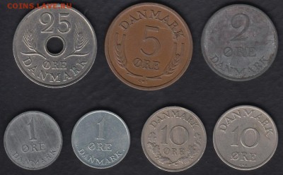 Дания 1 - 25 эре 1954-1971 до 29.07.2014 22-00 - Дания подборка а