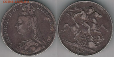 Британия, крона 1889 - до 22-00мск 28.07 - GB-cr-1889