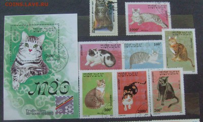Марки футбол, корабли, космос, машины, кошки и др. на оценку - Кошки и собаки-2.JPG