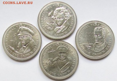 ОСТРОВ МЭН Кроны 2001 г. Гарри Поттер 5 монет АНЦ - Isle of Man 4 Crown set 1981 (2).JPG