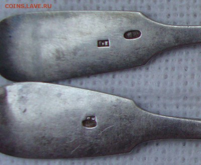 Ложечки чайные, 2 шт., серебро 84 пробы - K3