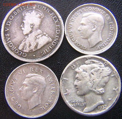 4 серебряные монеты 1925 - 1946; до 29.07_22.28мск - 8314