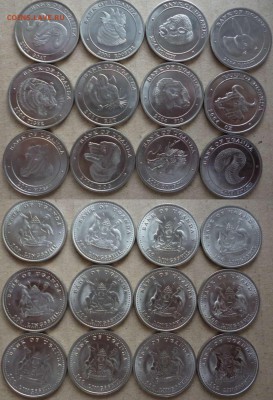 Иностранные Биметалл, Спорт, 25 р, Наборы МНОГО МНОГО!!! - Уганда 2012