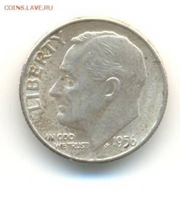 Ag. сша 10 центов 1956 до 1.08 22.00 - 8