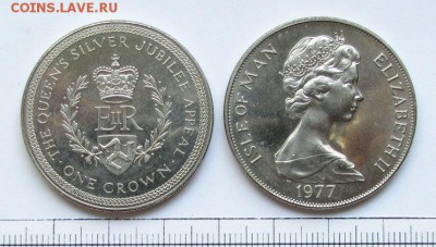 ОСТРОВ МЭН Кроны 2001 г. Гарри Поттер 5 монет АНЦ - Isle of Man  Crown 1977.JPG