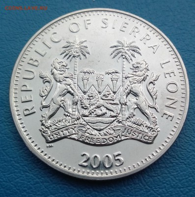 Сьерра-Леоне 1$ 2005 Крокодил, до 1.08.2014 - 1$ 2005 Сьерра-Леоне аллигатор-2