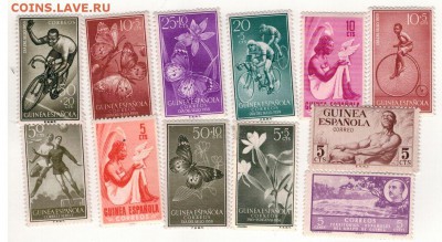 Марки Исп.Гвинеи (12шт) до 04.08.14 в 22.00мск (9390) - 2-исп.сах