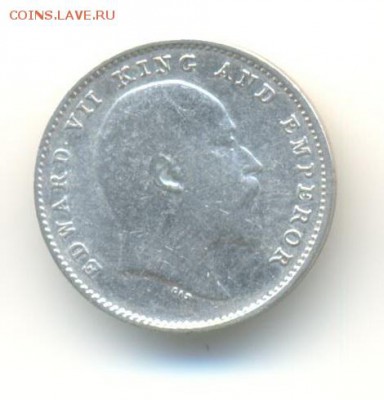Ag. брит. индия 2 анна 1910. XF . до 2.08 22:00 - 12