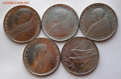 Ватикан, 5 разных Столировиков 1956-1970 (04.08.14) - P1016482