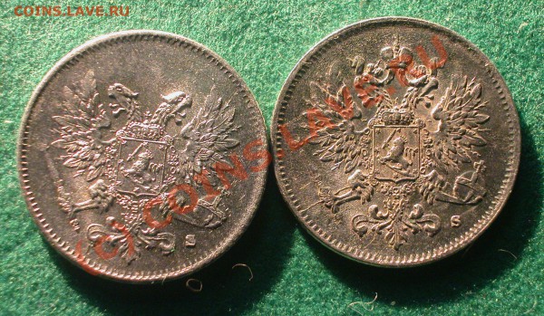 25  пенни   Рус.Фин.   1917 г   2шт  до  07.04.10   22-30 МС - 25 пенни 1917 г 2шт  Н2 и ВП  аверс