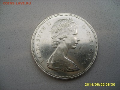 КАНАДА,1 доллар 1966г(КАНОЭ,вес 23,33г,ag 0,800)!до4.08.2014 - S6001334.JPG
