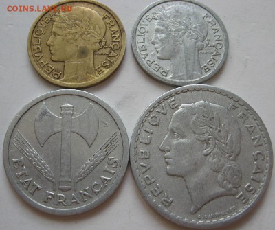 4 монеты Франции 1930-1940 гг. до 22.00 09.08.14 - франция1