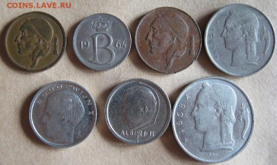 Бельгия 7 монет 1951-1994 гг. до 22.00 09.08.14 - подборка1