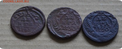 Денга 1753г. Интересный брак+Денга 1745, 1750(2шт.) смещение - DSC_1568.JPG