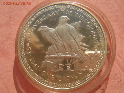 о. Мэн: Ag-925 крона 1978 Соколы ПРУФ кейс до 11.08.14 22-00 - Крона Мэн 1978-1.JPG
