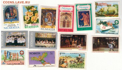 Марки Никарагуа (14шт) до 11.08.14 в 22.00мск (9227) - 2-ник