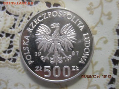 Польша 1000 злотых олимпиада сеул 1987 Серебро,proof - IMG_0525.JPG